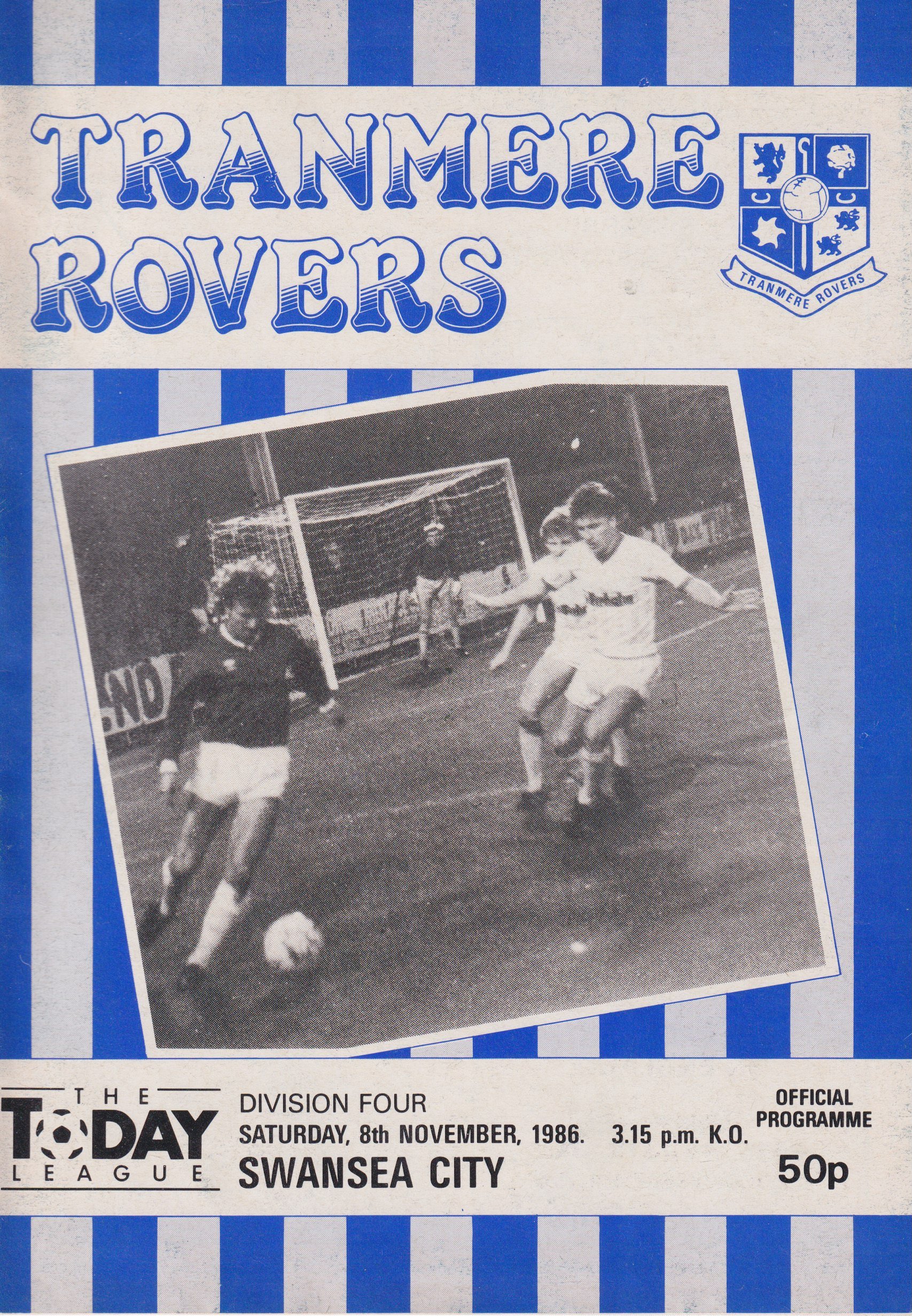 Tranmere Rovers v Swansea City match programme
